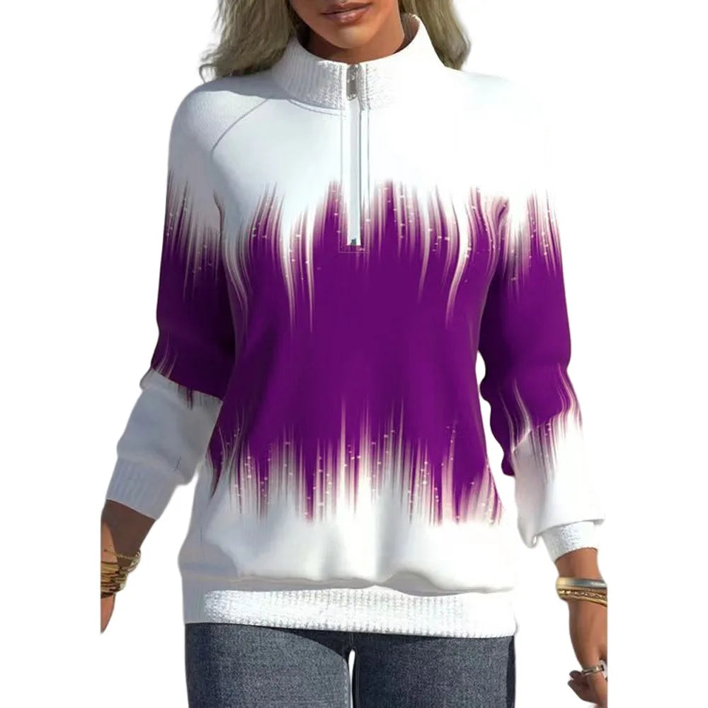 Lång Hoodie Dam Avslappnad Stil 100% Bomull-6