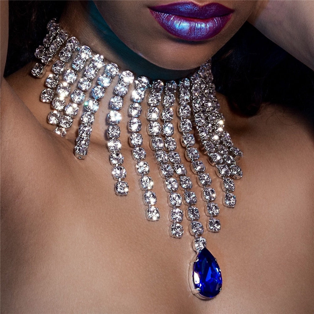 Flickors Choker Halsband Koppar med Strassdetaljer 7