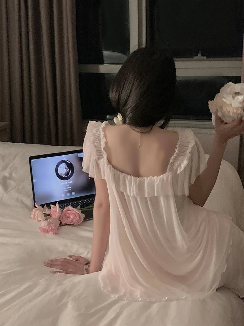 Dam Pyjamas Monokrom Kort Topp och Shorts Polyester-2