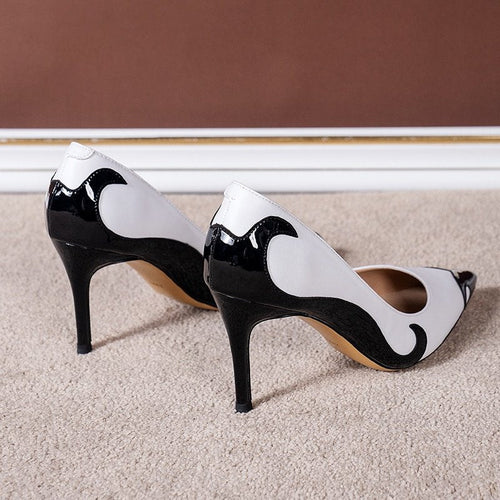 Kvinnors Klassiska Pumpar Slip-On PU Läder-1