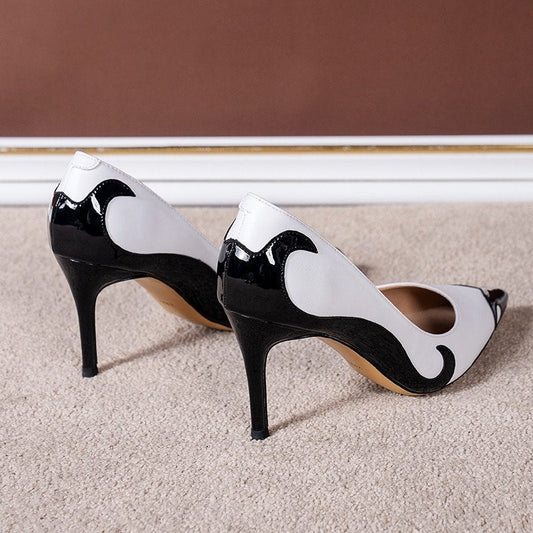 Kvinnors Klassiska Pumpar Slip-On PU LĂ€der-1