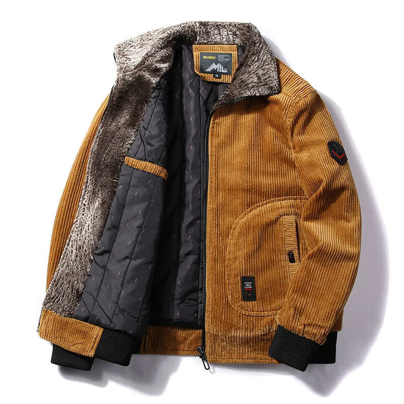 Herr Vinterjacka Klassisk Design Vattentåligt Material-4