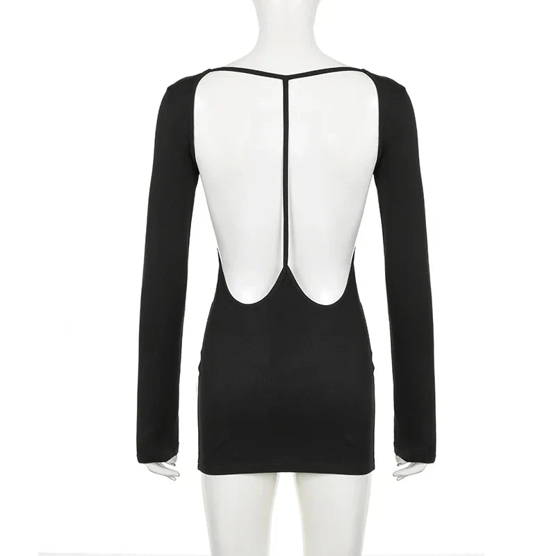 Kvinna Miniklänning Ryggfri Glittrig Polyester Spandex-5