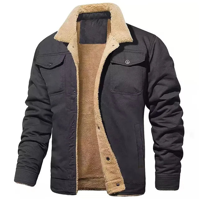 Herr Bomberjacka Taktisk Bomullsfleece Modern Design Komfortabel och Praktisk-3