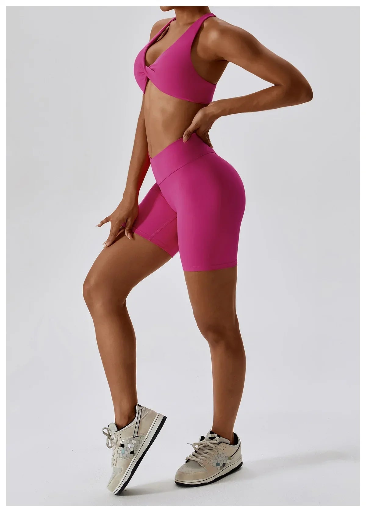 Dam Aktivkläder Set Snabbtorkande Nylon Sportig Ärmlös-6