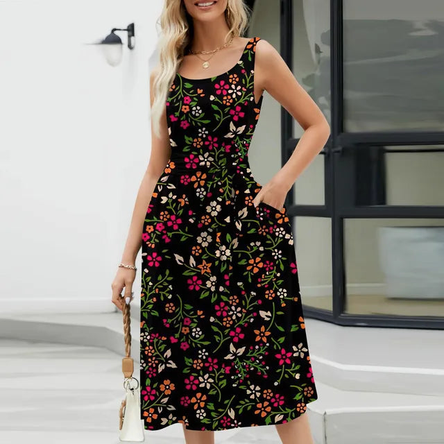 Kvinnors Klänning Justerbar Enkel Bomull 6