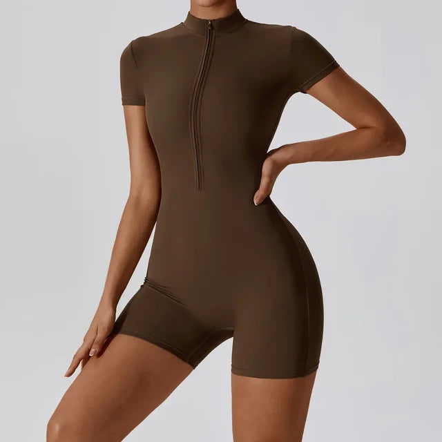 Dam Gym Romper Kort Elastisk Design 8