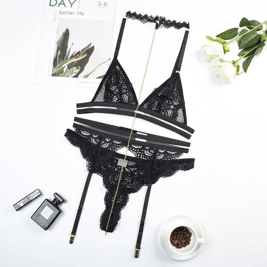 Damunderkläder Set Trådlös Sidenliknande Polyester Elegant Komfort-1