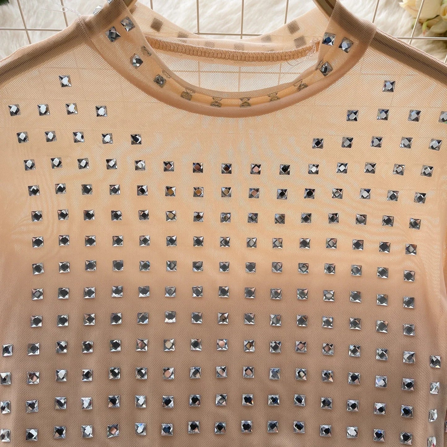 Dam Topp Långärmad Figurnära Polyester Casual-4