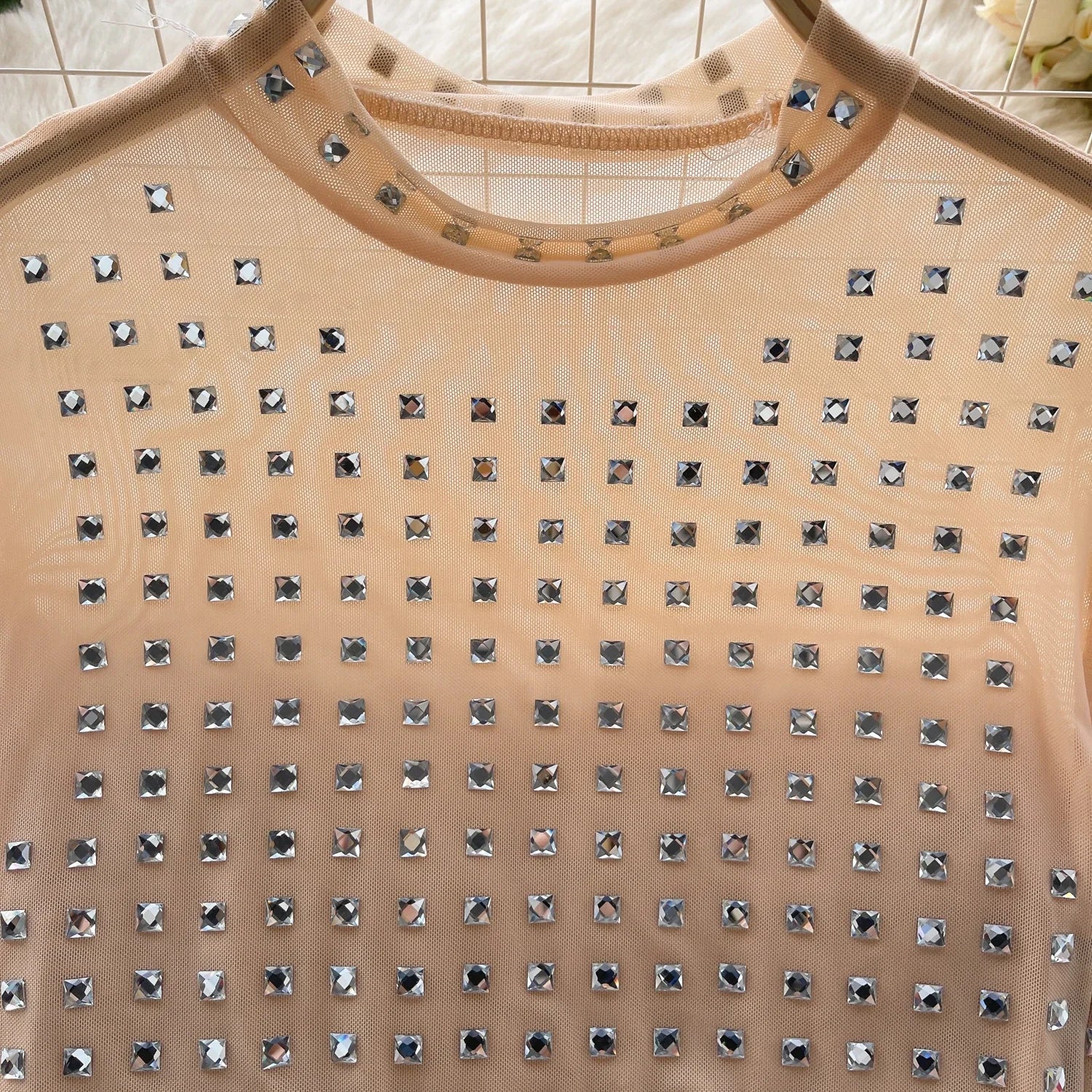 Dam Topp Långärmad Figurnära Polyester Casual-4