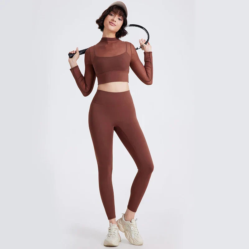 Variant image for Dam Leggings Set Stretchigt Nylon Elegant Hög Midja-13
