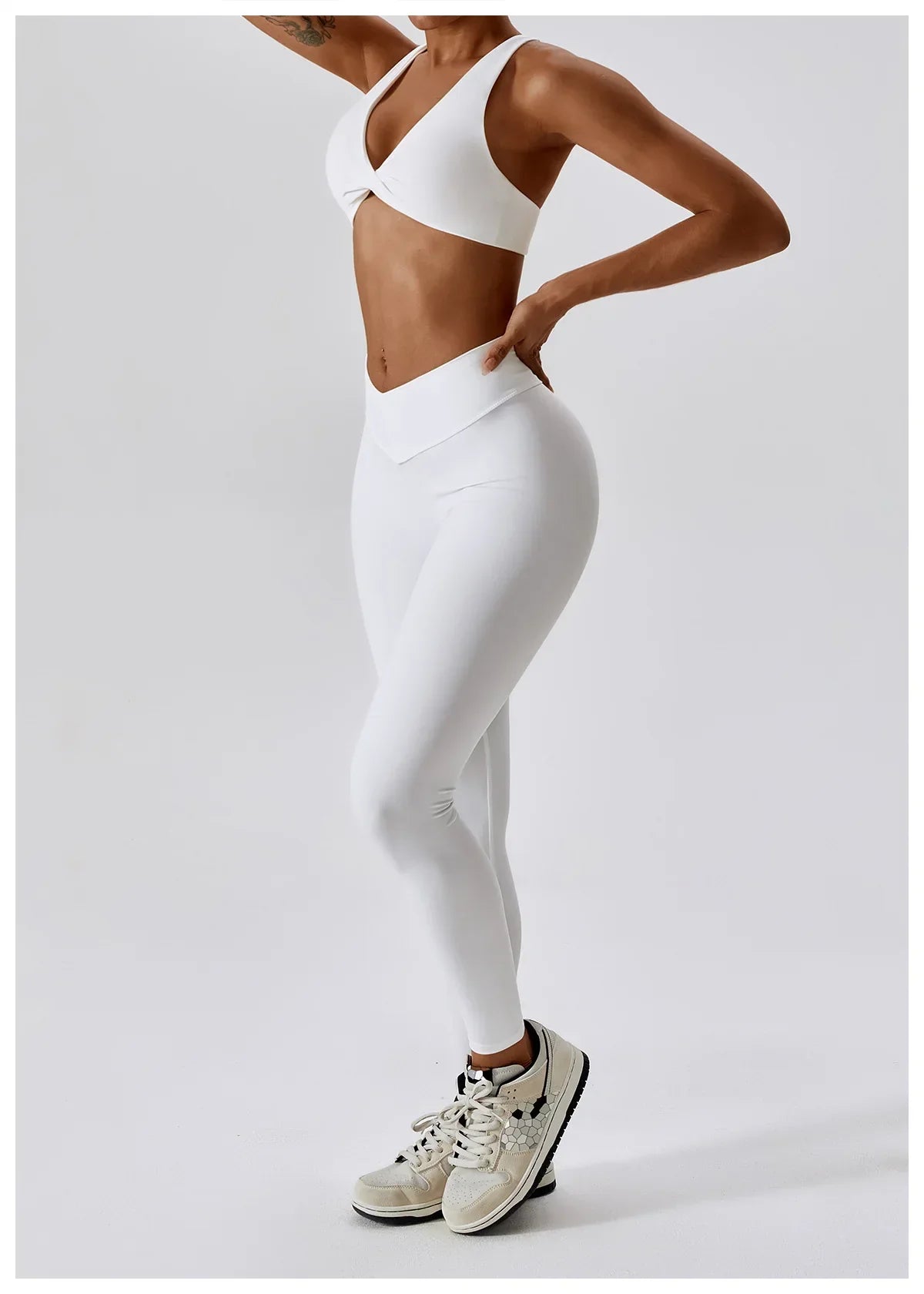 Dam Aktivkläder Set Snabbtorkande Nylon Sportig Ärmlös-4