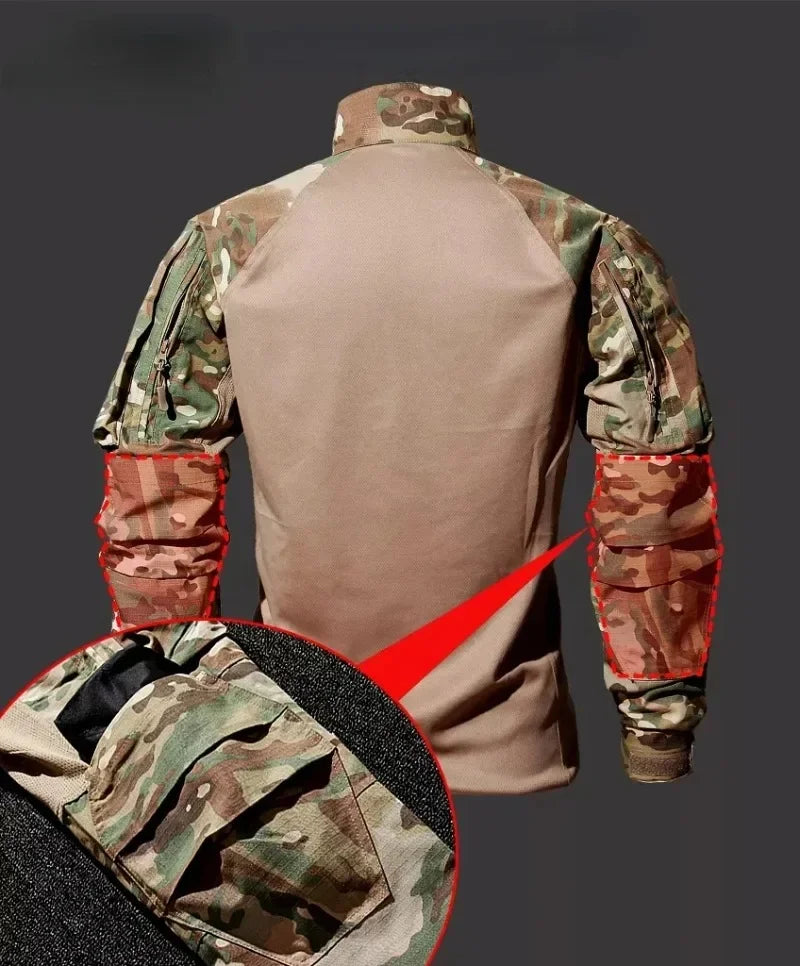 Herrar 2-delad Taktisk Set Syntetiskt Material för Utomhusbruk-4