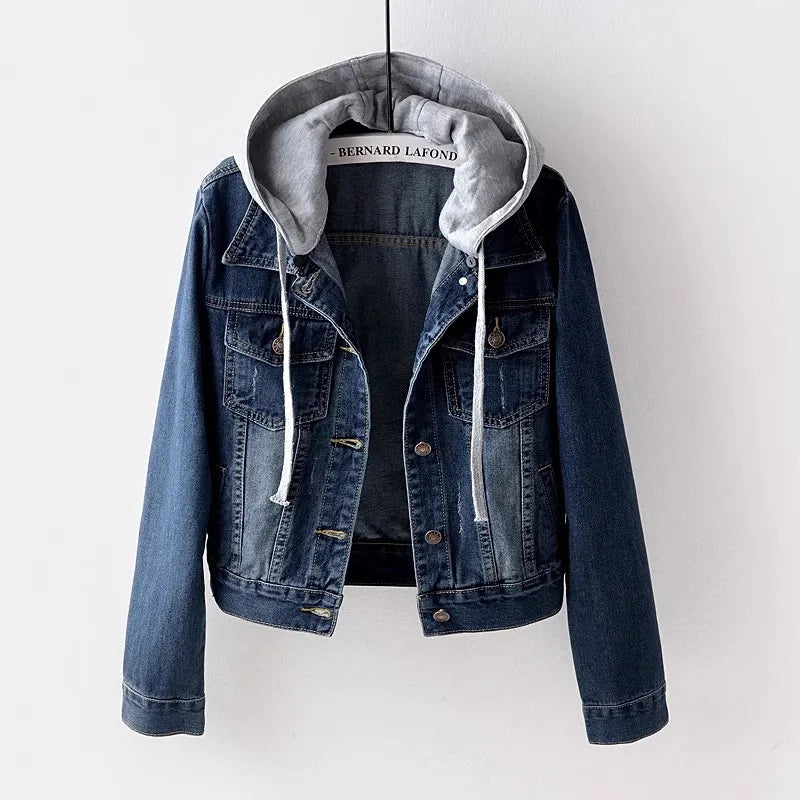 Variant image for Damjacka i Denim Vattentåligt Tyget Modern Design-9