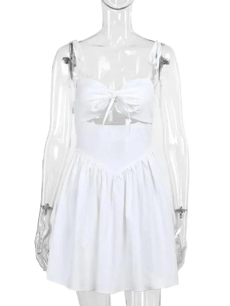 Dam Miniklänning Monokrom Utan Ärmar Polyester Spandex-5