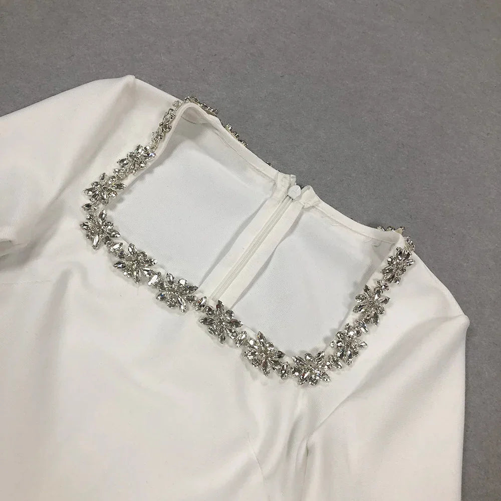 Kvinnors Mini Klänning Fyrkantig Halsringning Polyester-5