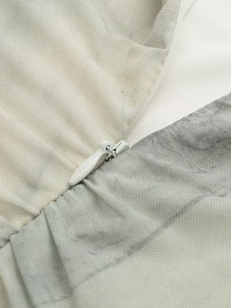 Dam Midiklänning Asymmetrisk Tulle Elegant Stil-6