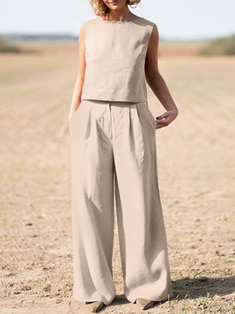 2-delad Dräkt för Kvinnor i Tidlös Stil – Elegant Polyester Outfit för Vardag och Fest, Normal Passform, S-XL 2