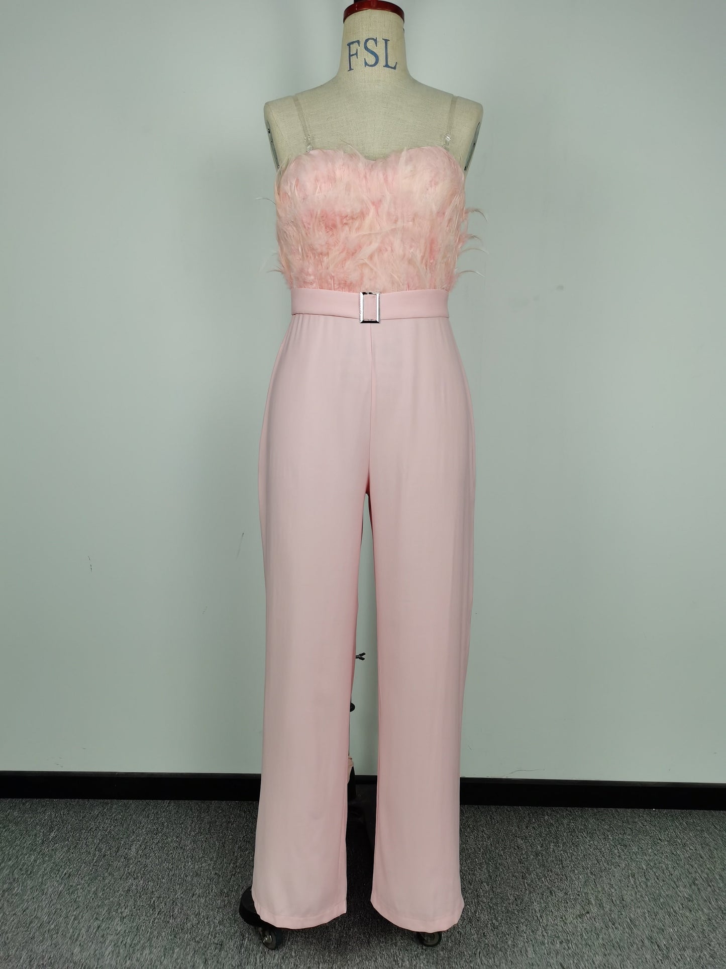 Dam Jumpsuit med Blommönster, Spaghetti Band, Fyrkantig Halsringning, Figurformande Passform i Polyester och Spandex 6