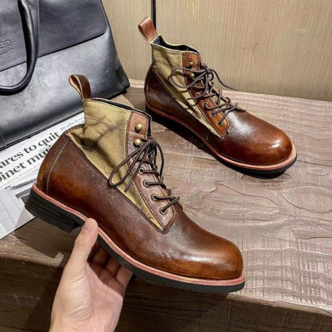 Herrstövlar Vattentåliga Äkta Läder med Ullfoder-4