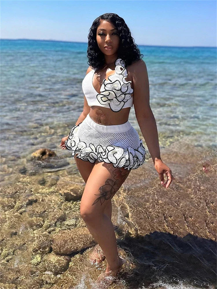 Dam Topp med Remmar Snäv Silhuett Bomullsblandning-5