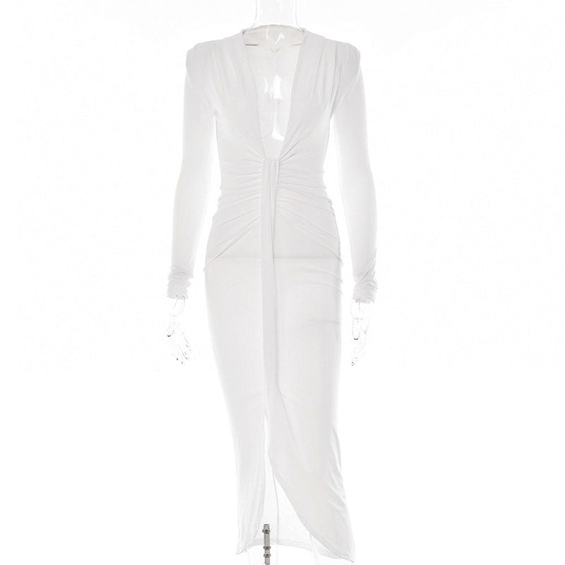 Variant image for Dam Maxiklänning V-ringning Polyester Spandex-8