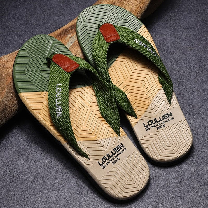 Herr Flip Flops Komfortabelt Design Miljövänligt Material-2