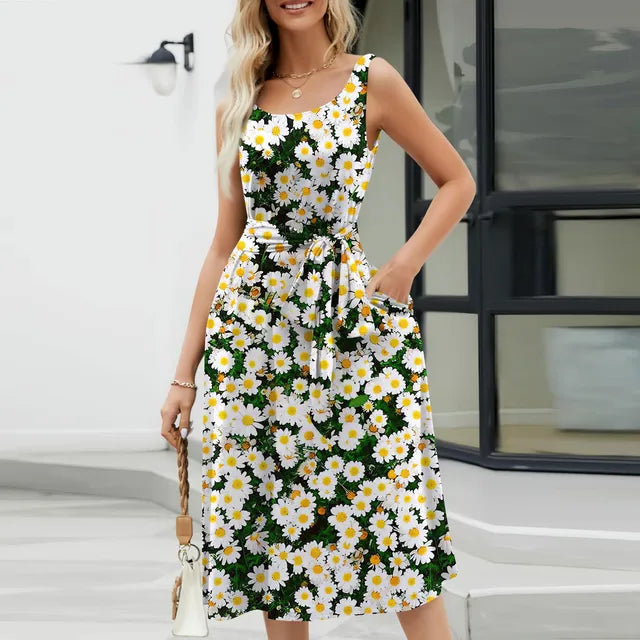 Kvinnors Klänning Justerbar Enkel Bomull 4