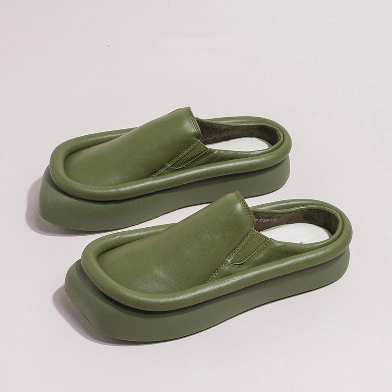 Kvinnors Mules Tidlös Design Robust Material 9