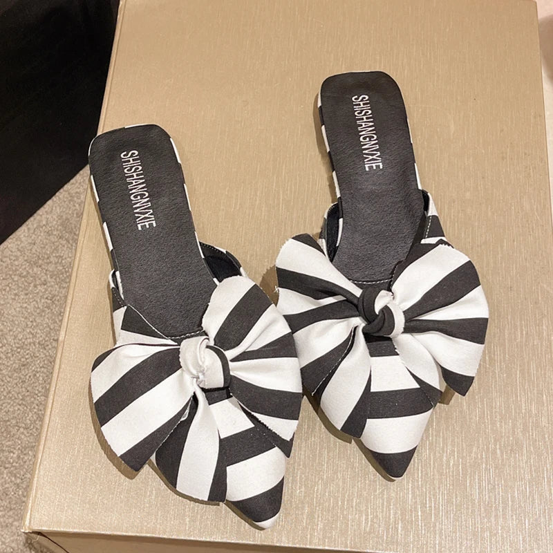 Variant image for Dam Mules Spetsiga Satin med Fjärilsslinga-14