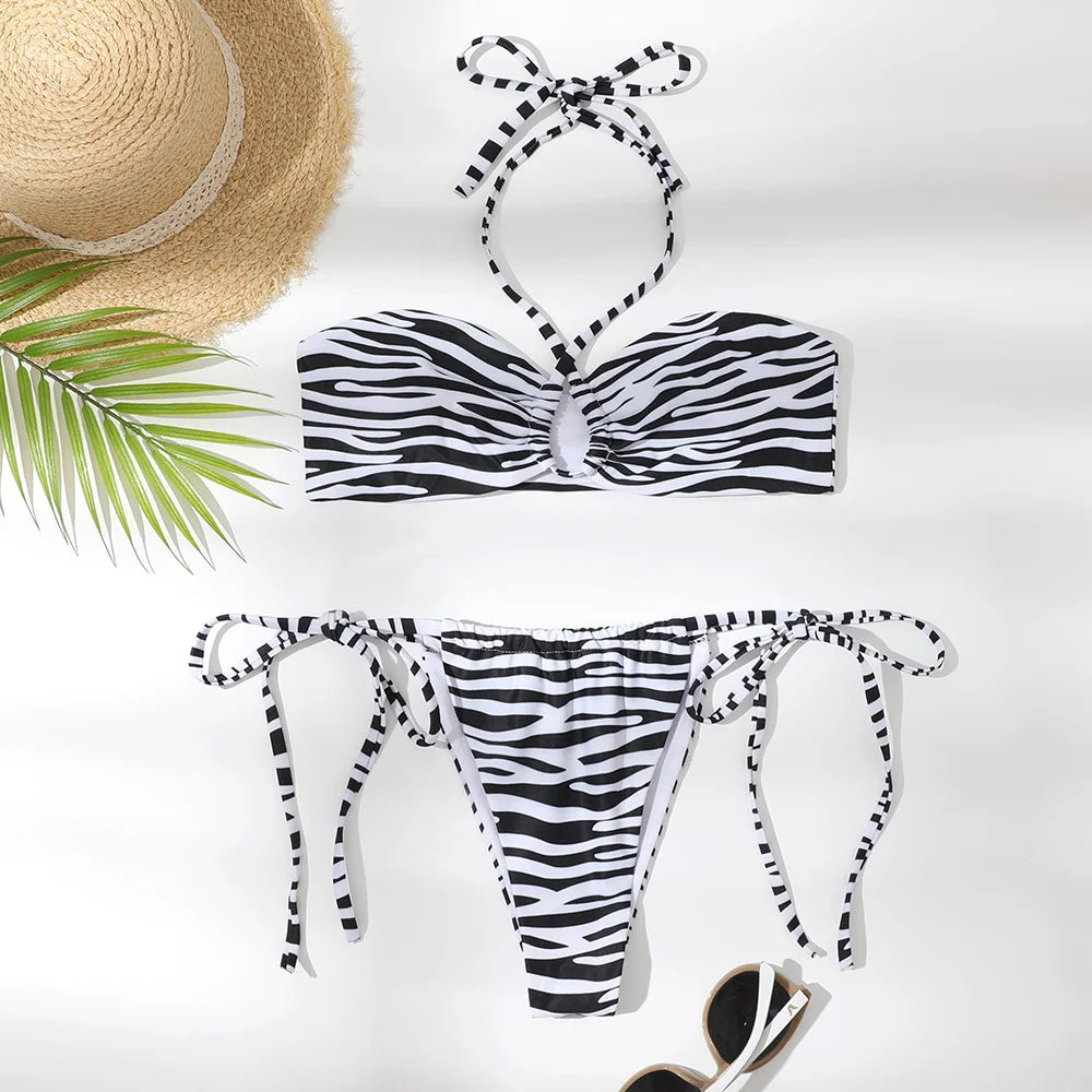 Variant image for Dam Tvådelad Sommarkostym Låg Midja Polyester Spandex-5