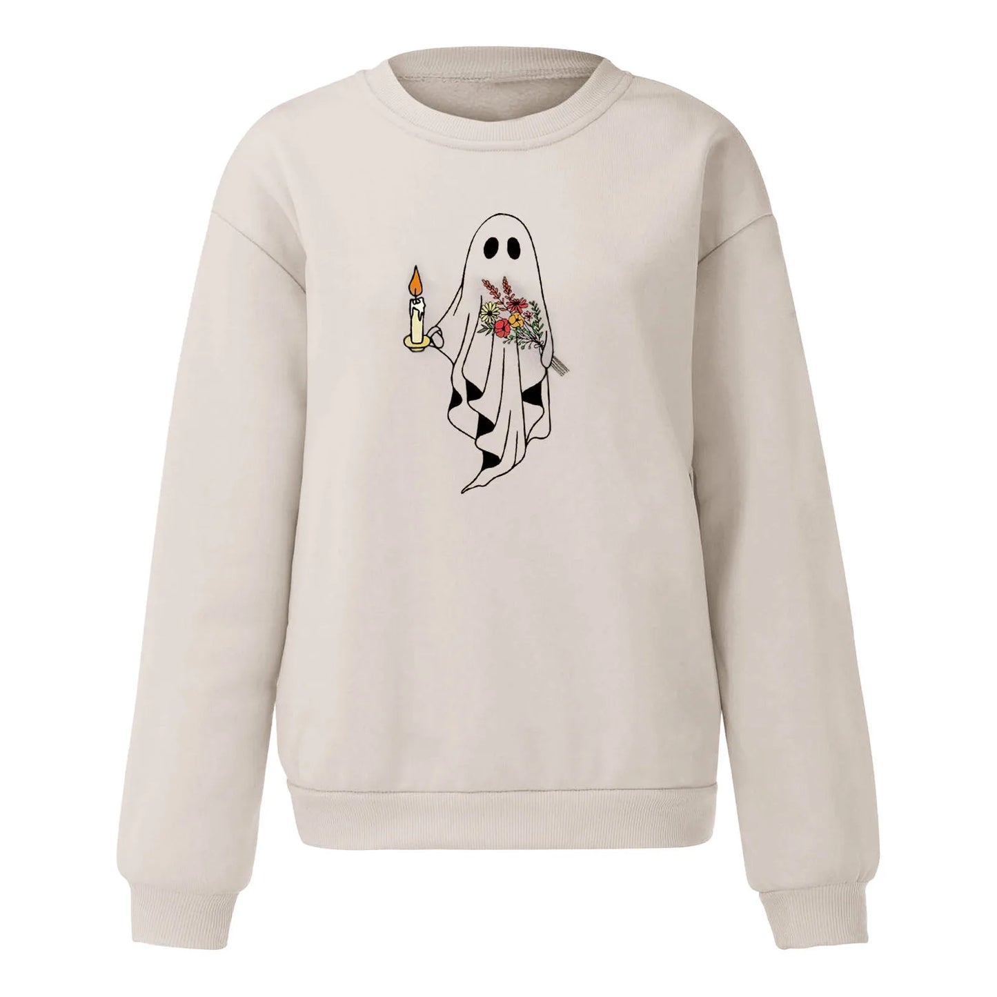 Dam Tröja Söt Grafik Mjuk Bomull-2