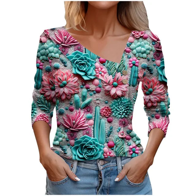 Variant image for Vit Dam Blus Lätt Luftig Polyester Avslappnad Passform-23