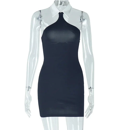 Damklänning Mini Elegant Polyester Spandex-1