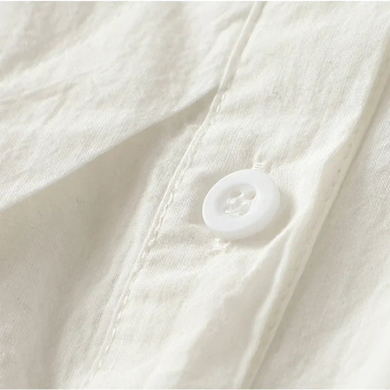 Kvinnors Blus Justerbar Linne Sommar-3