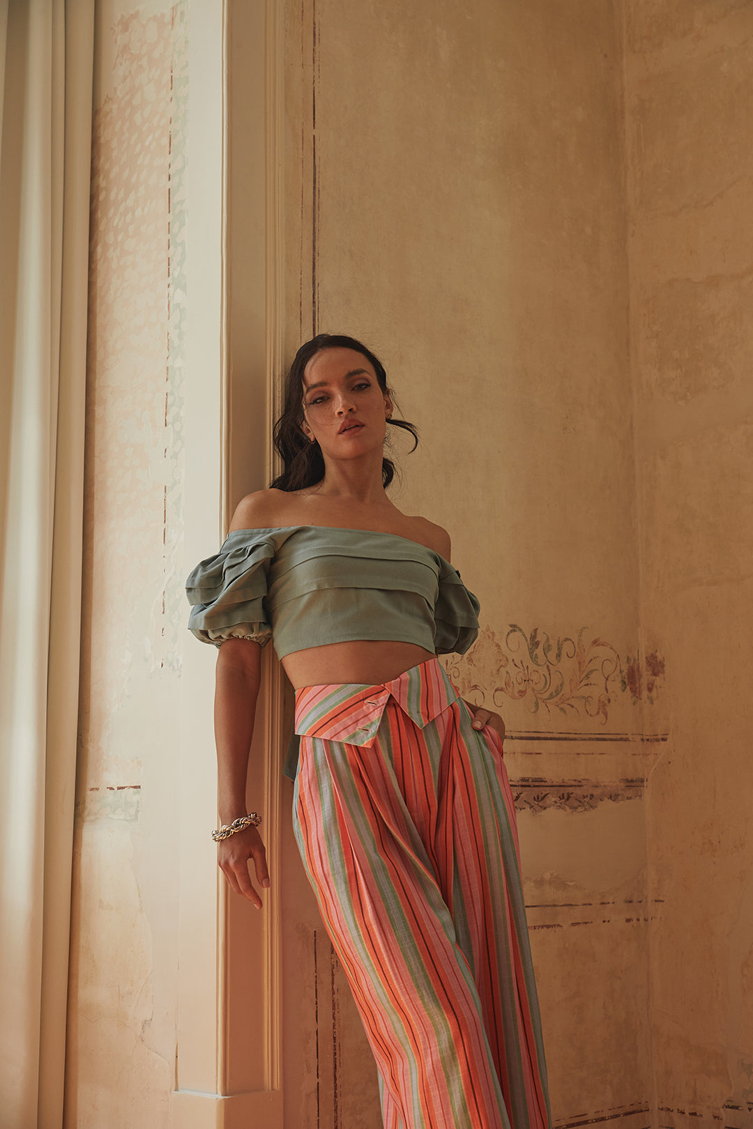 Dam Linnebyxor Avslappnad Viskos-5