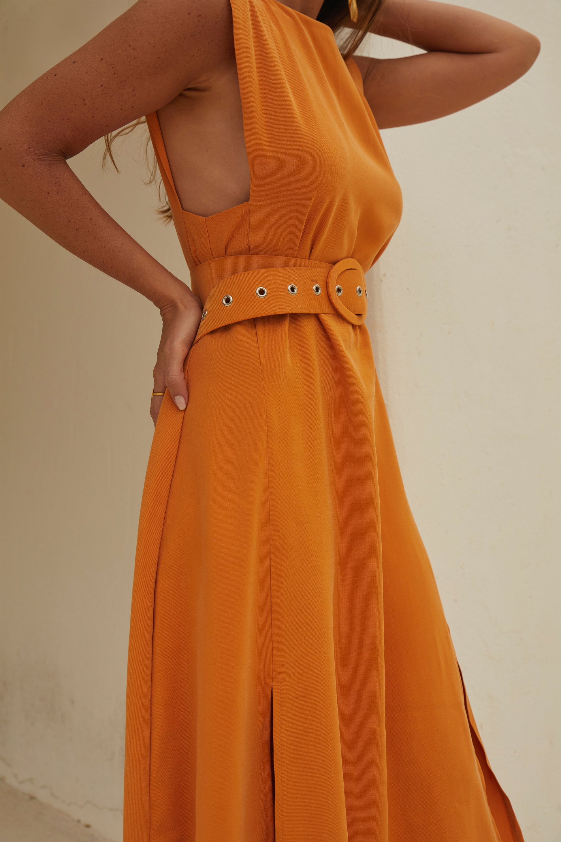 Dam Klänning Minimalistisk Viskos Polyester-3