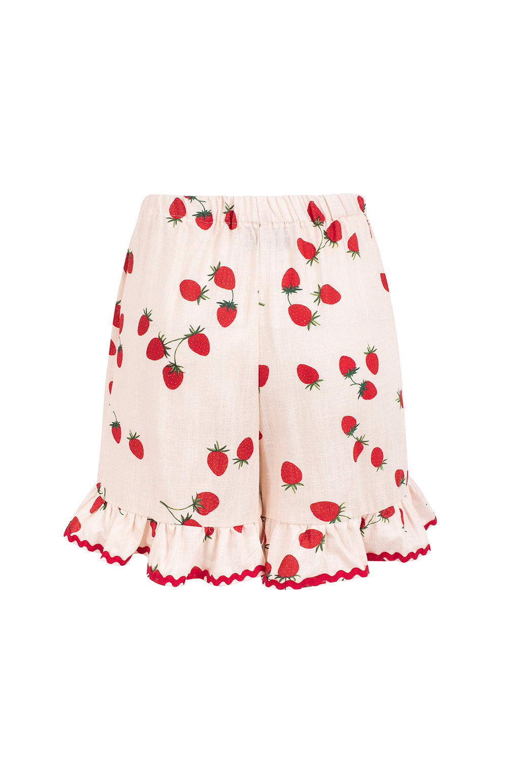 Dam Shorts Fritidsstil Viskos och Linne med Elastiskt Midjeband-6