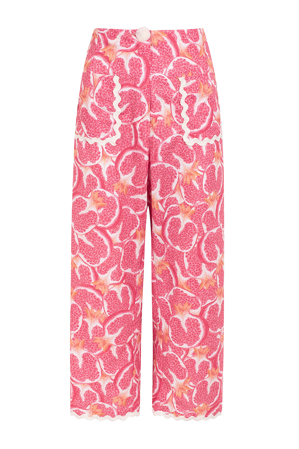 Dam Chinos Granatäpple Mönster 100% Bomull-4