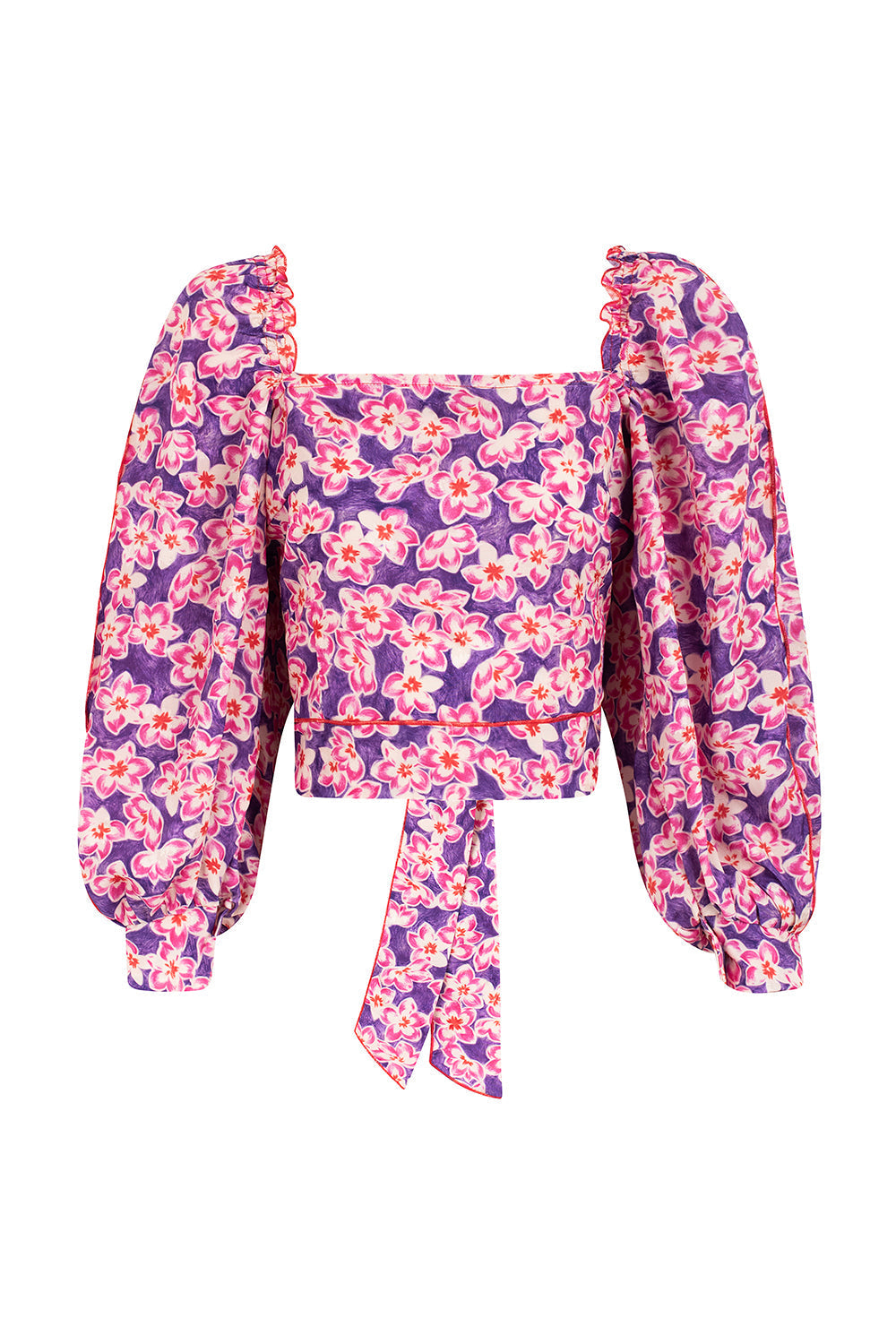 Dam Festtoppar med Ballongärmar i Viskos-5