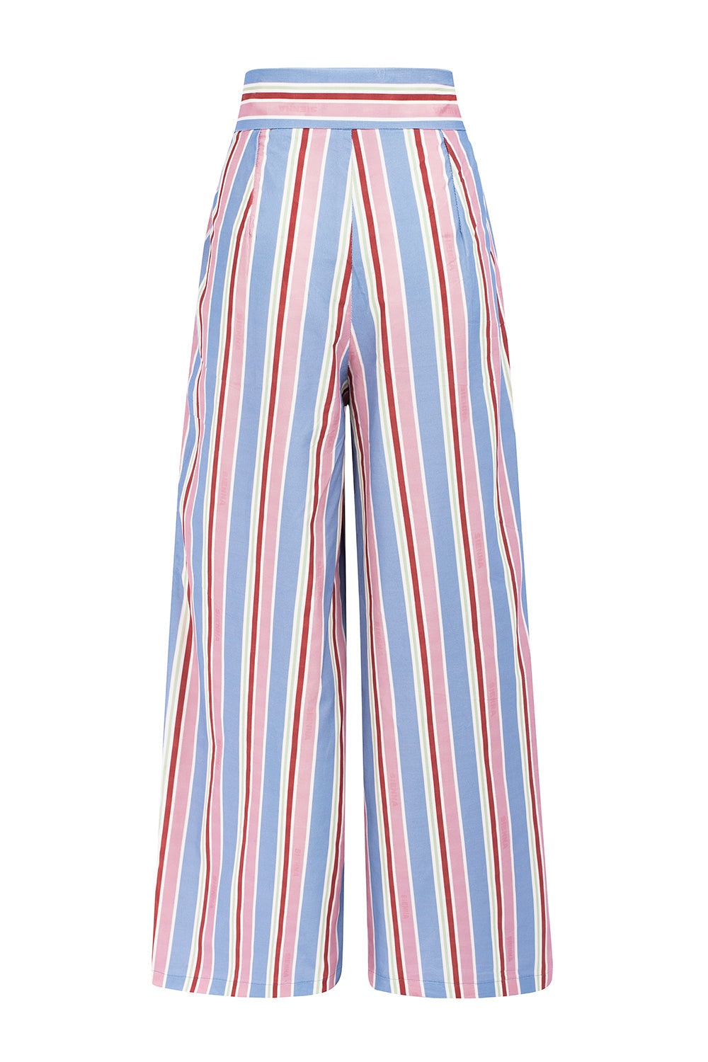 Snygga Byxor Dam Hög Midja med Knivfickor i 100% Bomull-5