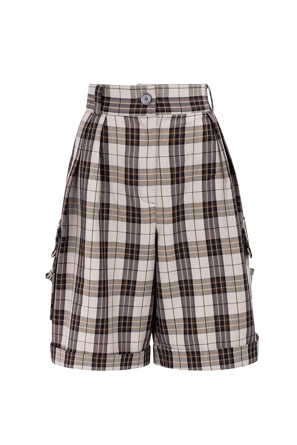 Herr Shorts Militärinspirerade Polyester Viskos-3