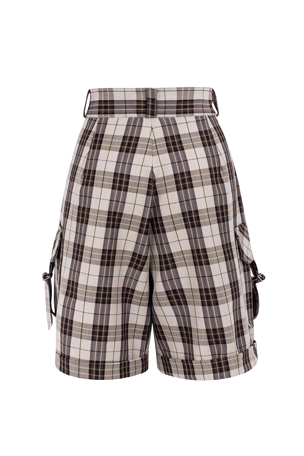 Herr Shorts Militärinspirerade Polyester Viskos-6