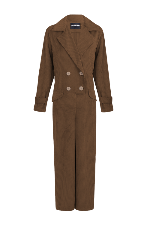 Dam Overall Blazer Byxor Polyester Elegant Design Komfortabel Passform-1