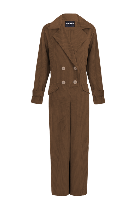 Dam Overall Blazer Byxor Polyester Elegant Design Komfortabel Passform-1