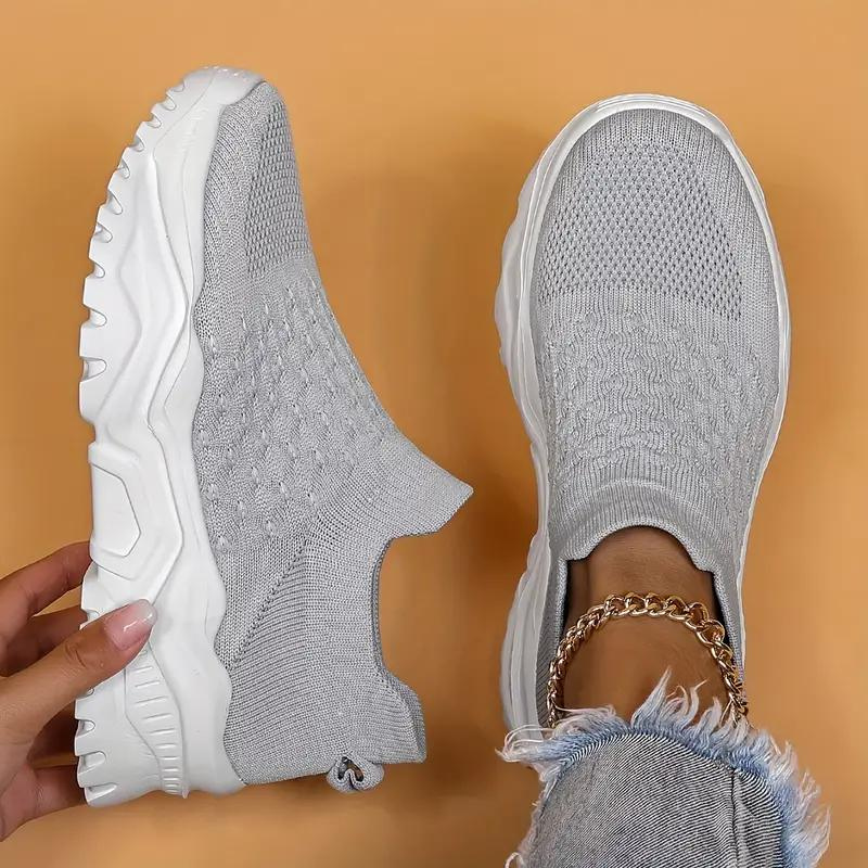 Kvinnors Slip-On Sneakers i Mjukt Material – Komfortabla Skor med Anatomiskt Fotvalv, Normal Passform, Storlekar 35-44 11