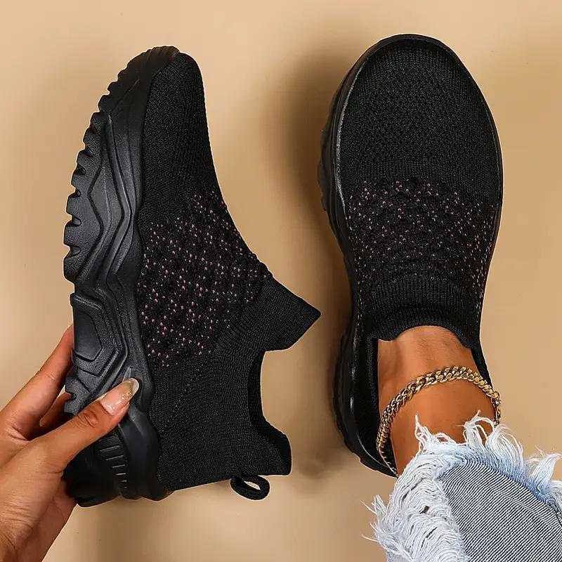 Kvinnors Slip-On Sneakers i Mjukt Material – Komfortabla Skor med Anatomiskt Fotvalv, Normal Passform, Storlekar 35-44 9