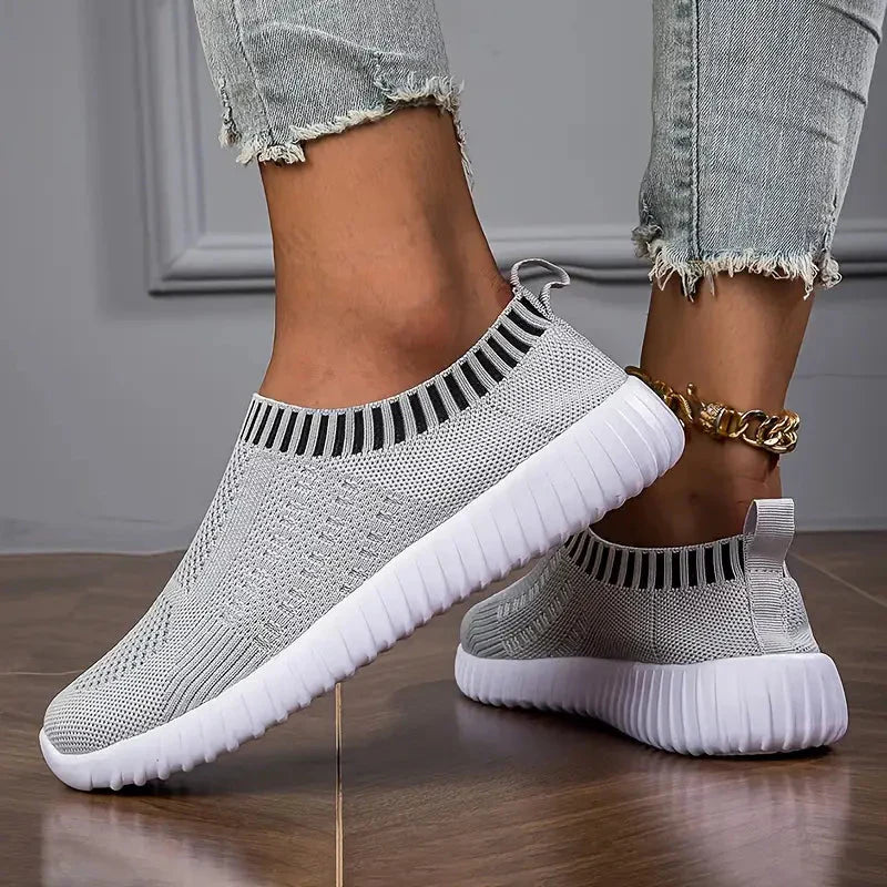 Kvinnors Sneakers Ortopediska Polyester för Vandringsaktiviteter-1