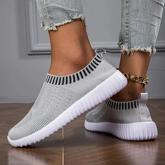 Kvinnors Sneakers Ortopediska Polyester för Vandringsaktiviteter-1