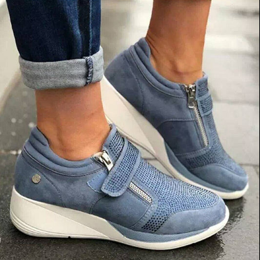 Kvinnors Sneakers med Dragkedja Högkvalitativt Syntetmaterial-1